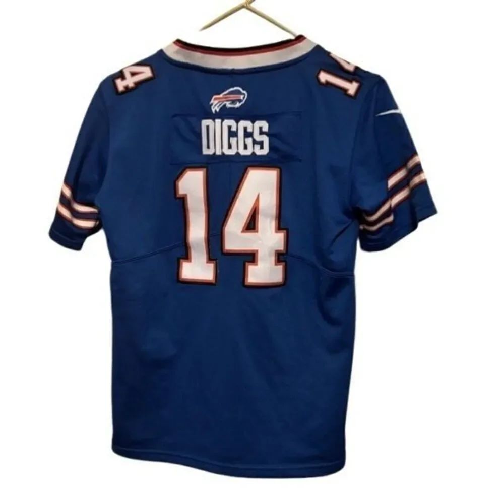 Buffalo Bills Stefon Diggs Size Youth Large NFL Jersey Sewn On Numbers